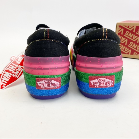 Vans Classic Slip-On Stacked Sneakers: Rainbow - Picture 9 of 15